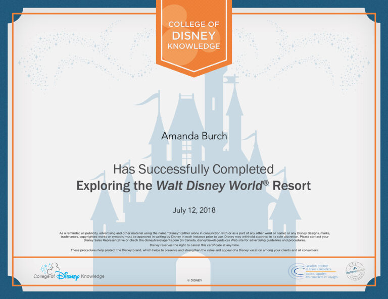 College of Disney Knowledge - Exploring the Walt Disney World Resort