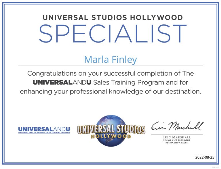 Universal Studios Hollywood Specialist