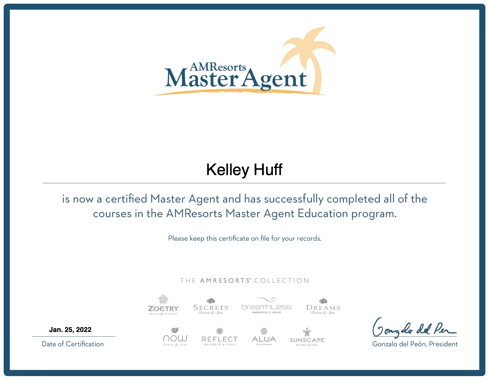 AMResorts Master Agent (Now Called Inclusive Collection)