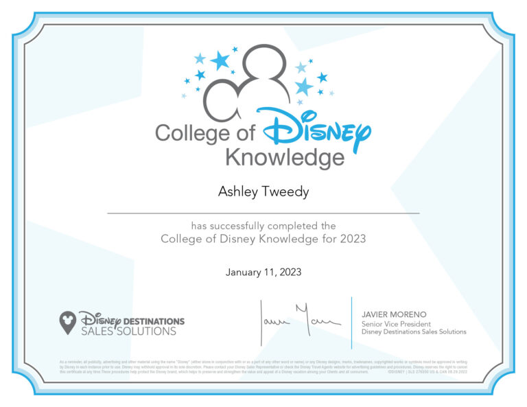 College of Disney Knowledge Certificate