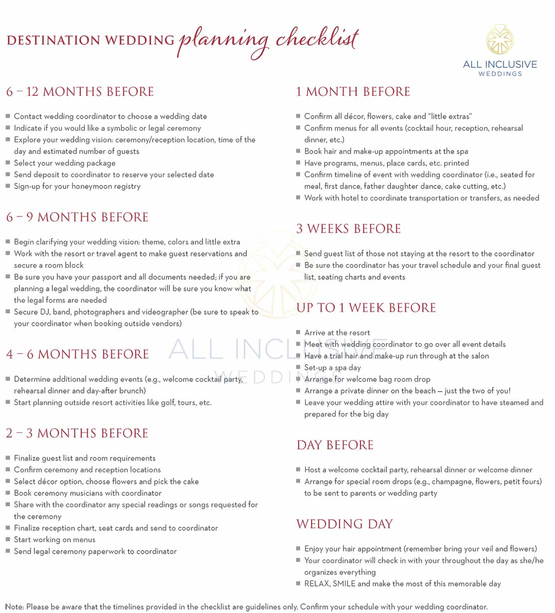 9 Tips to Plan a Great Destination Wedding