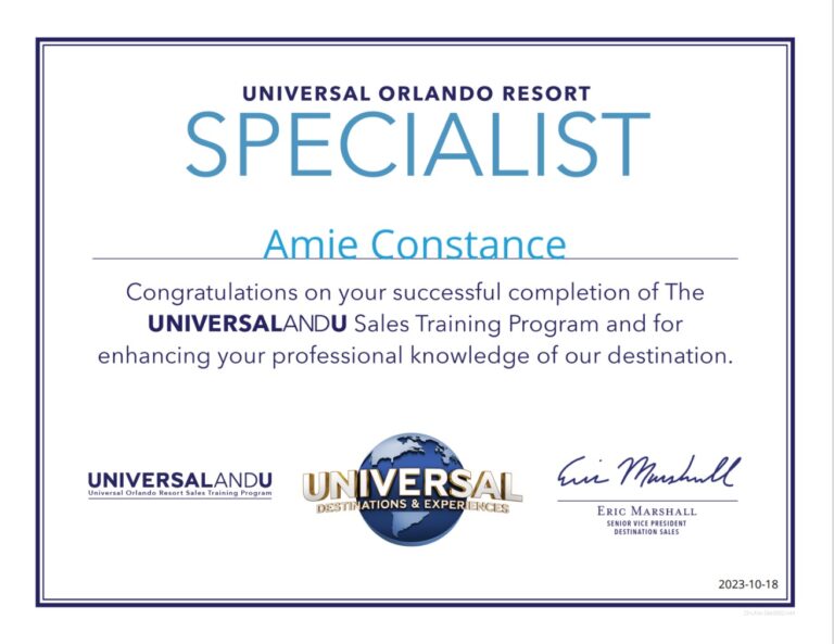 Universal Orlando Resort - Certified