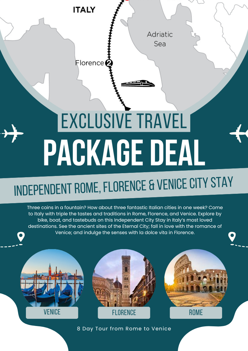 INDEPENDENT ROME, FLORENCE & VENICE CITY STAY
