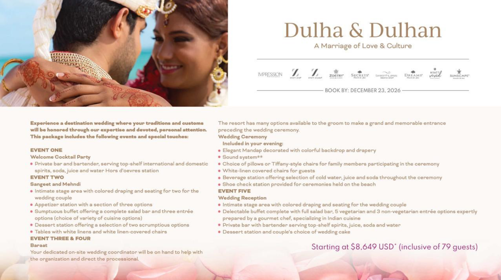 dulha dulhan indian destination wedding