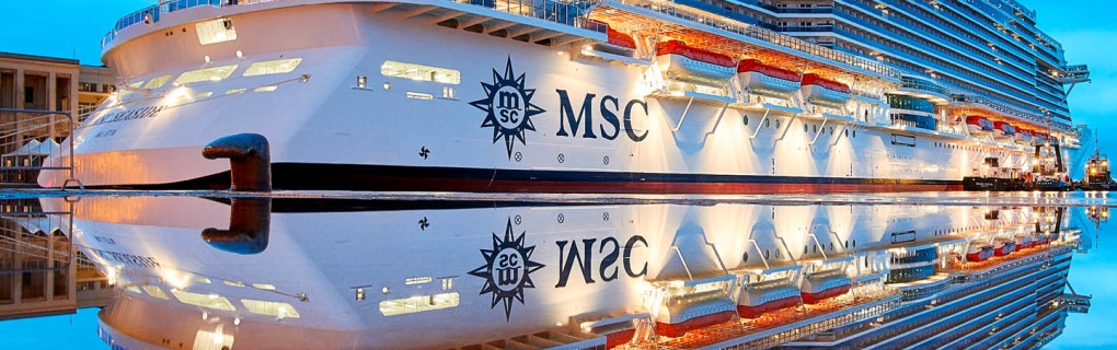 MSC World America cruise ship compared to the Norwegian Aqua cruise ship