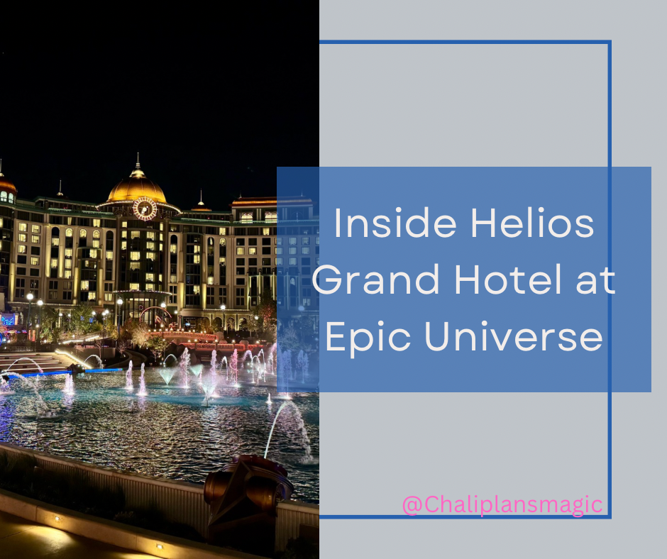 Inside Helios Grand Hotel at Epic Universe