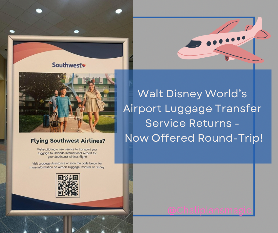 Disney World’s Airport Luggage Transfer Service — Now Offered Round-Trip!