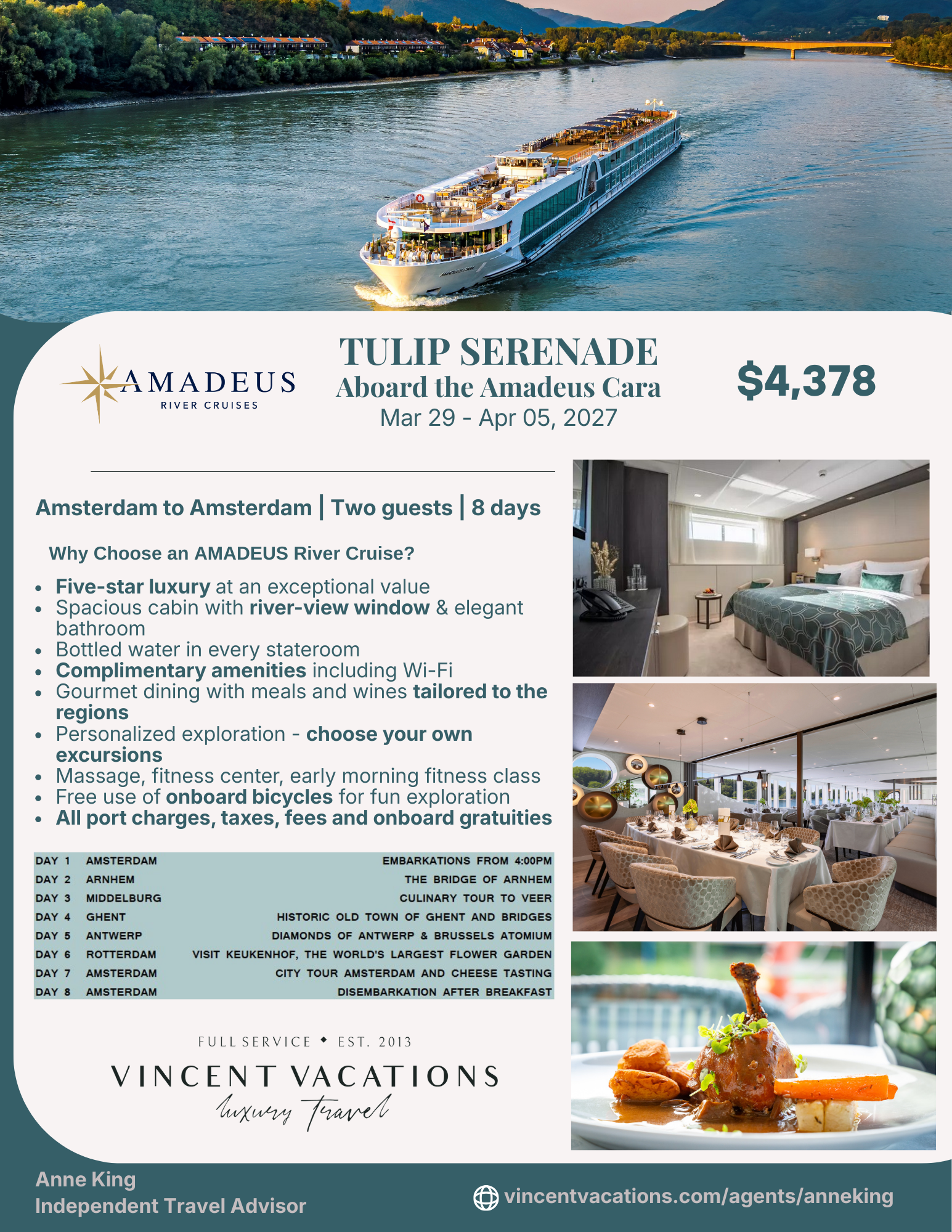 Tulip Serenade on Amadeus River Cruises
