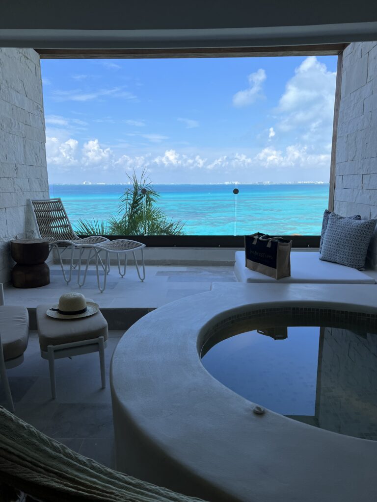 Caribbean ocean view resort balcony