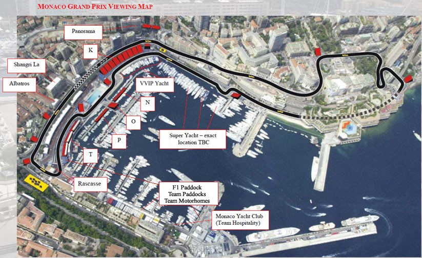 Circuit de Monaco Track Map and Monte Carlo Harbor