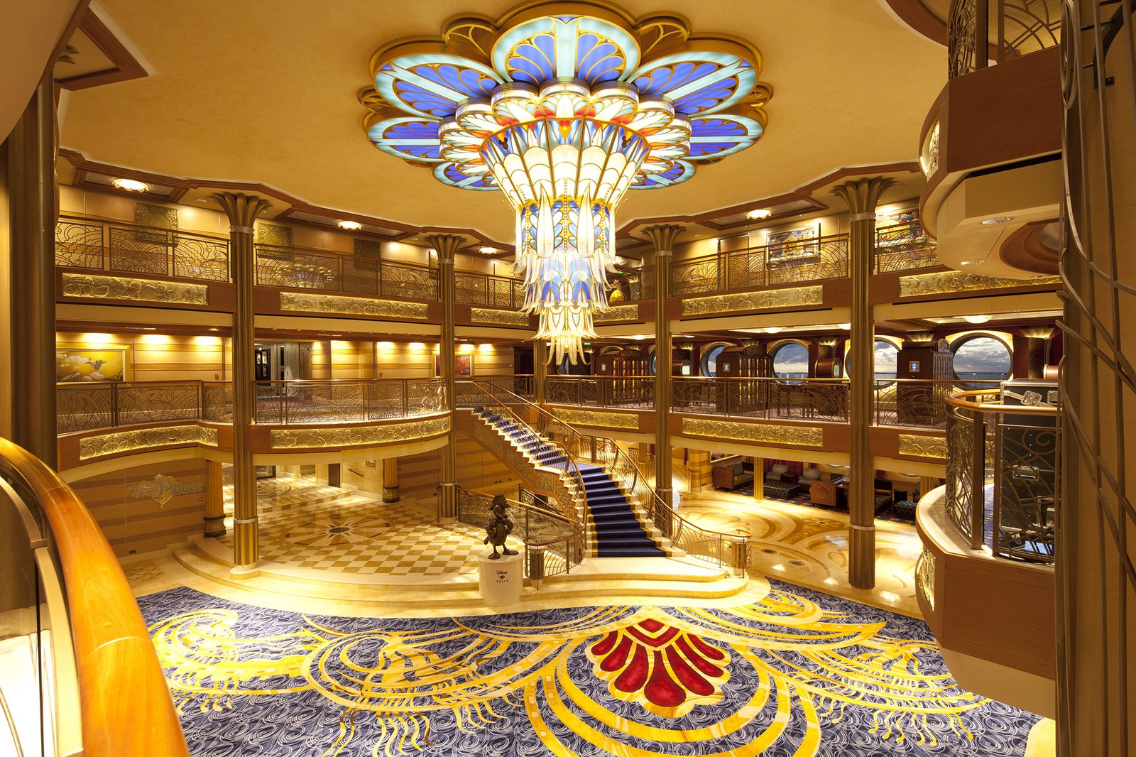 Disney Cruise Line elegant concierge lounge interior and hospitality spaces