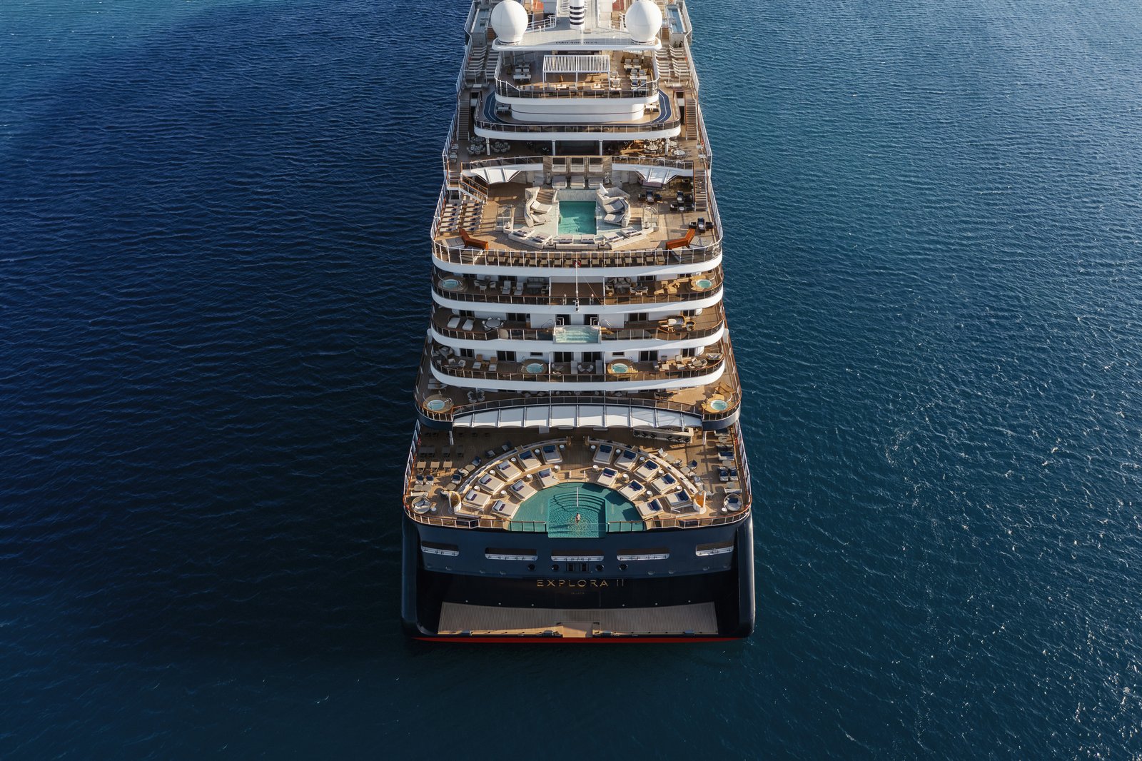 EXPLORA I luxury yacht ship exterior sailing at sea in official high resolution