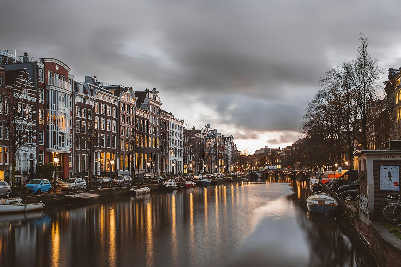 Amsterdam canal and river cruise embarkation harbor