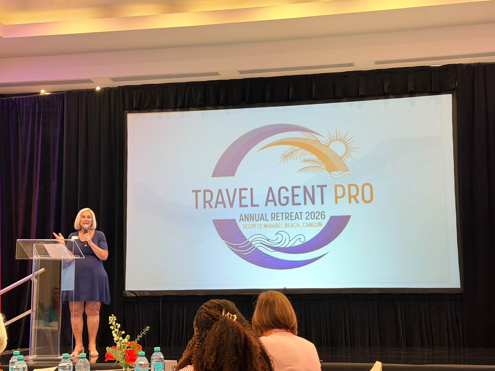 Jill LaBarre delivering the opening keynote address at the Vincent Vacations Annual Retreat 2026