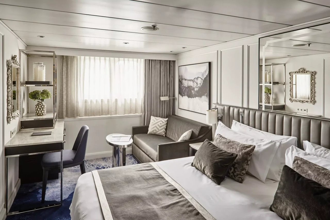 Symphony Suite comfortable seating area and writing desk