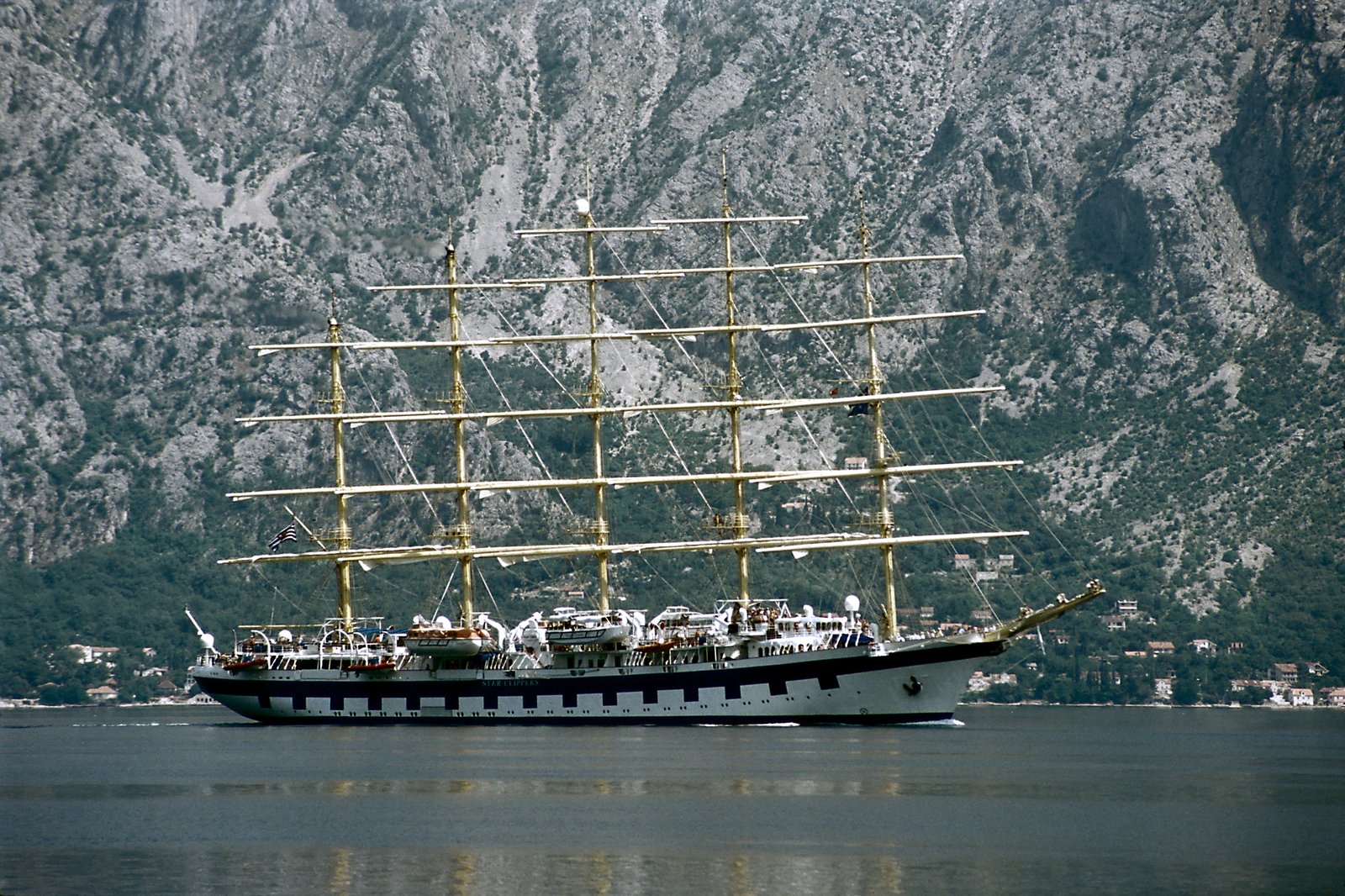 Star Clippers flagship Royal Clipper five-masted full-rigged tall ship under full sail
