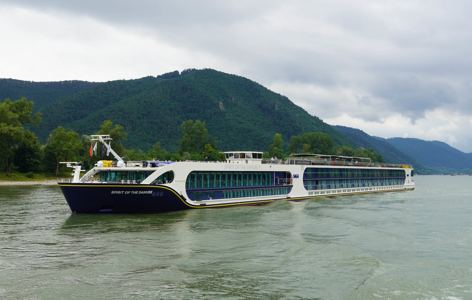 Tauck Inspiration Class riverboat cruising the picturesque Wachau Valley along the Danube River